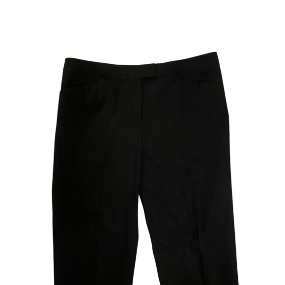 Women 8 Lafayette 148 New York Irving Black Pants Wool Trousers Straight Leg - Picture 2 of 7